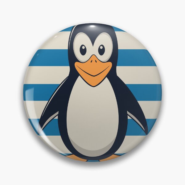 Item preview, Cute Striped Penguin - Retro Nautical Vibes designed and sold by Drawings Project.