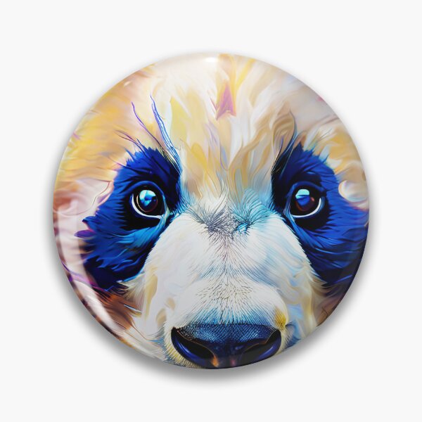 Item preview, A vibrant panda portrait in vivid colors designed and sold by Mianku | Für das Leben.