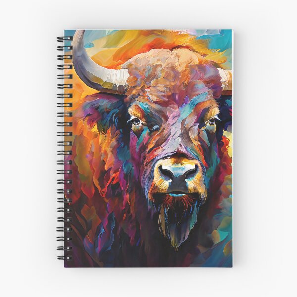 Item preview, Colorful buffalo in abstract painting designed and sold by Mianku | Für das Leben.
