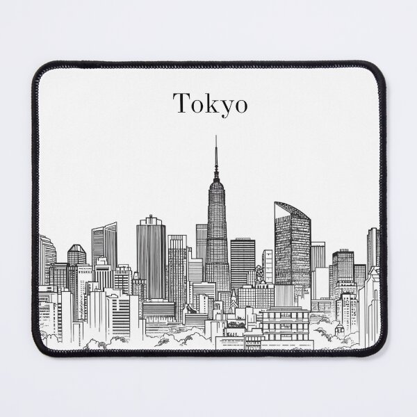 Item preview, Tokyo Skyline – Minimal Contour Line Art Cityscape designed and sold by Milipino.