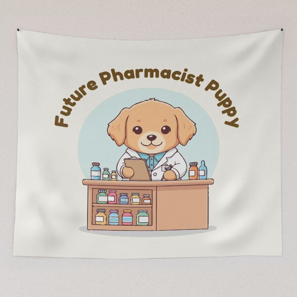 Item preview, Puppy Dreams Big – Future Pharmacist Puppy designed and sold by The Real Life Symphony.