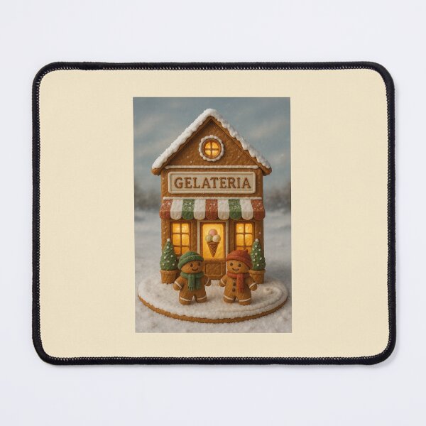 Item preview, Gingerbread Italian Gelateria – Cozy Christmas Village Ice Cream Shop designed and sold by Novel Works Studio.