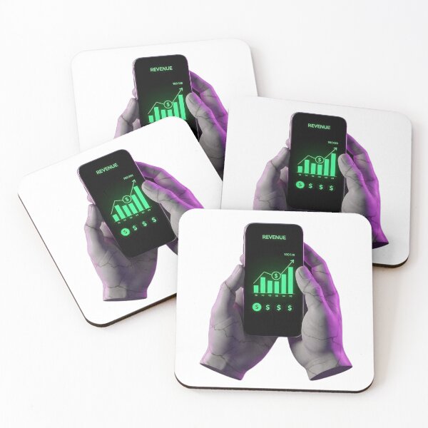 Item preview, Marble Hands Revenue Dashboard | Vaporwave Entrepreneur Aesthetic | Passive Income Hustler designed and sold by HustleHardCo.