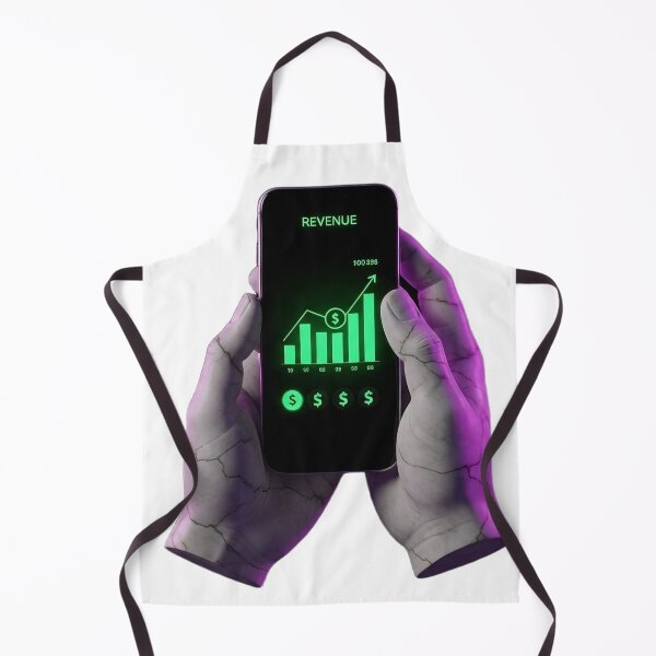 Item preview, Marble Hands Revenue Dashboard | Vaporwave Entrepreneur Aesthetic | Passive Income Hustler designed and sold by HustleHardCo.