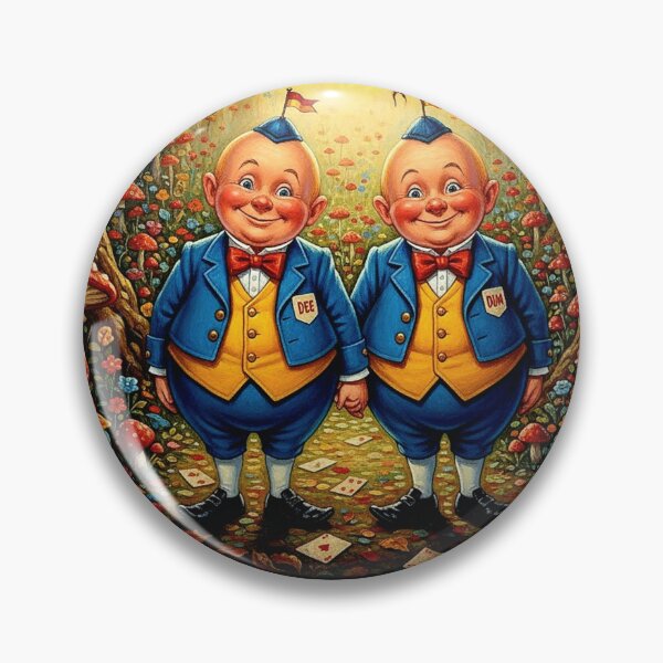 Item preview, Tweedledee and Tweedledum - High Detail Pop Surrealism Alice in Wonderland Art Print designed and sold by Art's Diner.