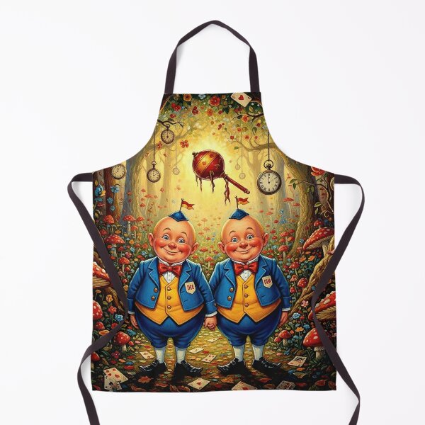 Item preview, Tweedledee and Tweedledum - High Detail Pop Surrealism Alice in Wonderland Art Print designed and sold by Art's Diner.