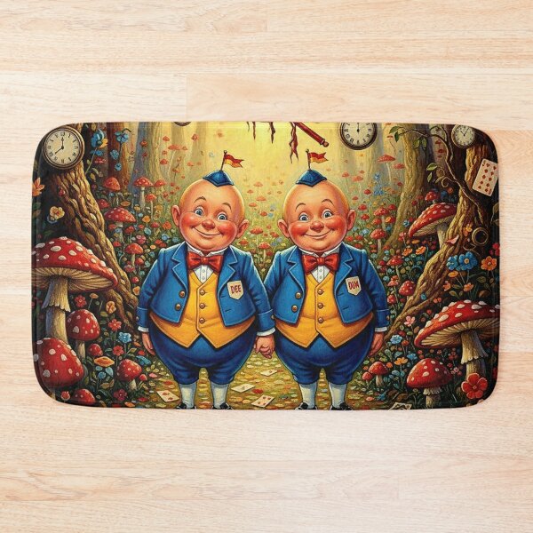Item preview, Tweedledee and Tweedledum - High Detail Pop Surrealism Alice in Wonderland Art Print designed and sold by Art's Diner.