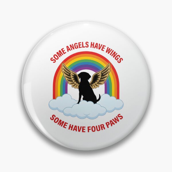 Item preview, Some Angels Have Wings Some Have Four Paws, Rainbow Dog Memorial Gift, Pet Loss Remembrance Angel Pup Graphic Tee designed and sold by saloui.