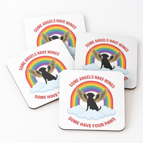 Item preview, Some Angels Have Wings Some Have Four Paws, Rainbow Dog Memorial Gift, Pet Loss Remembrance Angel Pup Graphic Tee designed and sold by saloui.