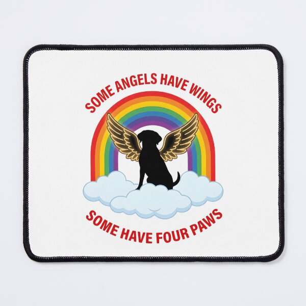 Item preview, Some Angels Have Wings Some Have Four Paws, Rainbow Dog Memorial Gift, Pet Loss Remembrance Angel Pup Graphic Tee designed and sold by saloui.