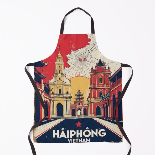 Item preview, Haiphong Vietnam 1950s Retro Poster Tourism designed and sold by TravelersGems.