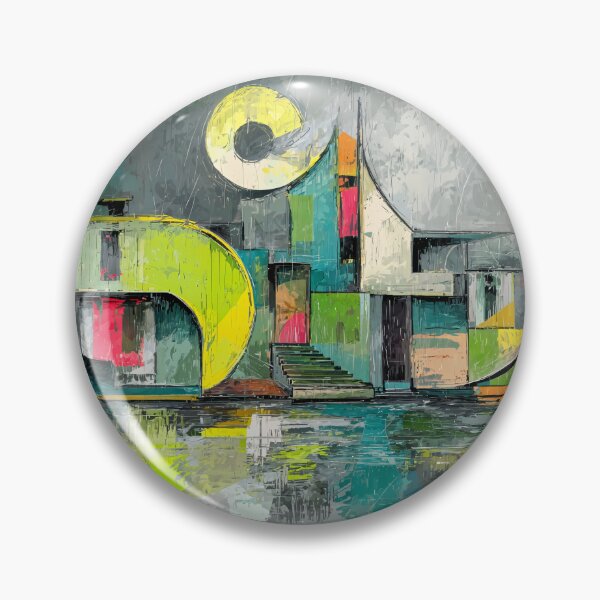 Item preview, Contemporary Art: Urban Reflection of Futuristic Modern Architecture Through Surreal Geometry and Color designed and sold by OlfactoART Studio.