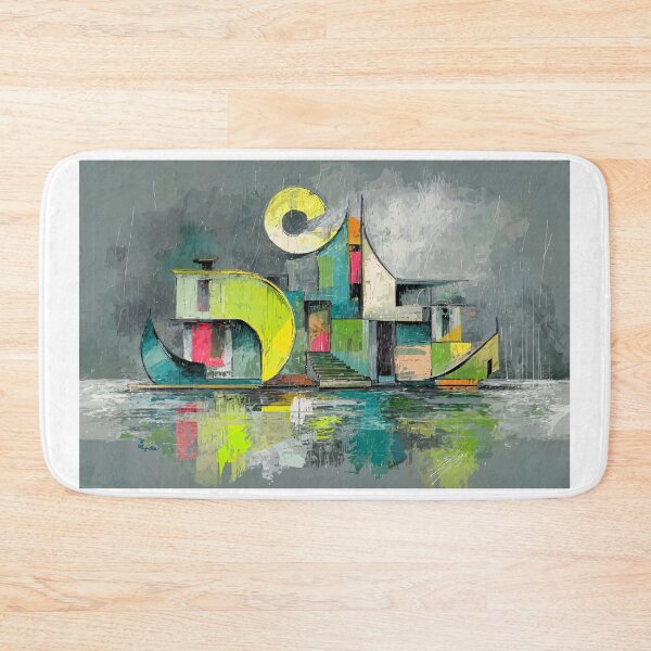 Item preview, Contemporary Art: Urban Reflection of Futuristic Modern Architecture Through Surreal Geometry and Color designed and sold by OlfactoART Studio.