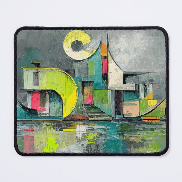 Item preview, Contemporary Art: Urban Reflection of Futuristic Modern Architecture Through Surreal Geometry and Color designed and sold by OlfactoART Studio.