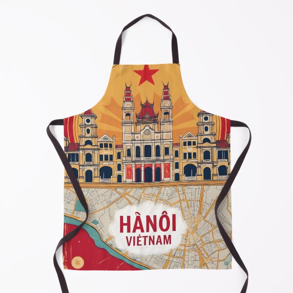 Item preview, Hanoi Vietnam 1950s Retro Poster Tourism designed and sold by TravelersGems.