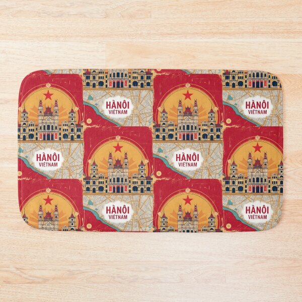 Item preview, Hanoi Vietnam 1950s Retro Poster Tourism designed and sold by TravelersGems.