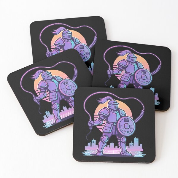Item preview, Dial-Up Knight – Retro Tech Vaporwave Warrior with Modem Shield designed and sold by AddictiveDesign.