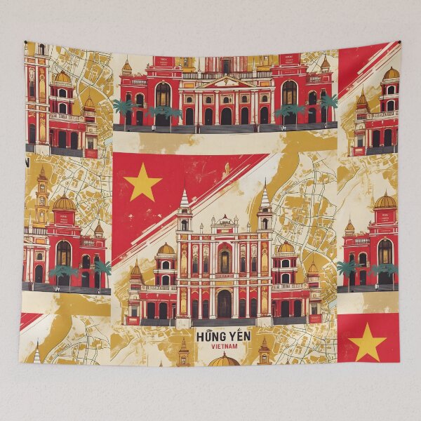 Item preview, Hung Yen Vietnam 1950s Retro Poster Tourism designed and sold by TravelersGems.