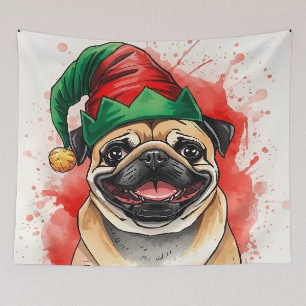 Item preview, Happy Howlidays – Pug designed and sold by AbstractAnom.