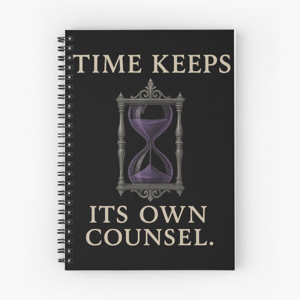 Item preview, Gothic Hourglass Quote – “Time Keeps Its Own Counsel” – Dark Academia Philosophy Design designed and sold by Mouraludia.