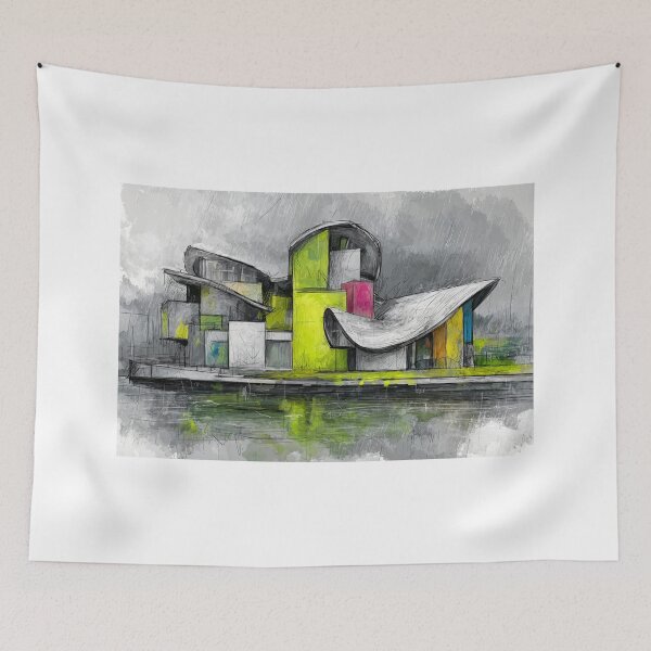Item preview, Curve Modern Urban Architecture into a Futuristic and Surreal Reflection of Color designed and sold by OlfactoART Studio.