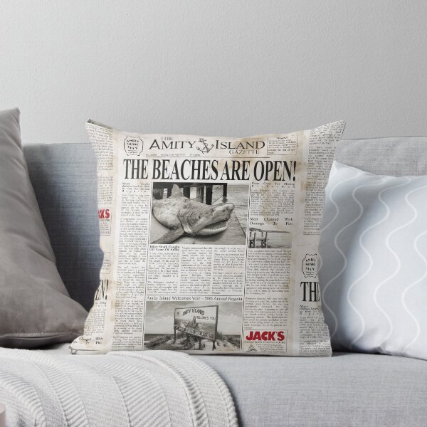 Item preview, Jaws "Amity Island Gazette" Newspaper front page memorabilia designed and sold by Corvid Media Creation.