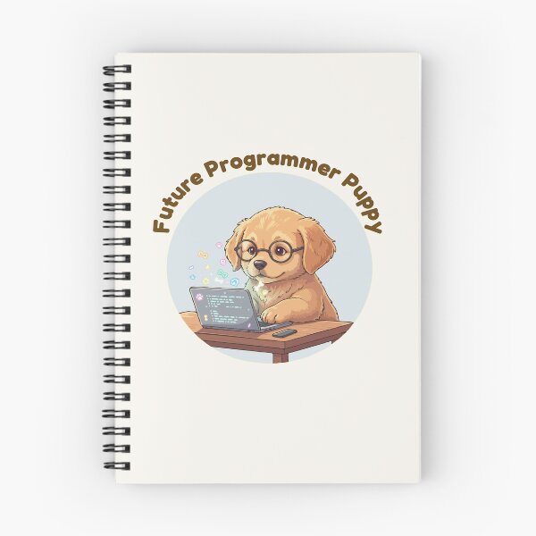 Item preview, Puppy Dreams Big – Future Programmer Puppy designed and sold by The Real Life Symphony.