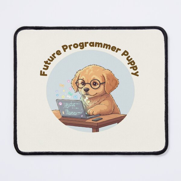 Item preview, Puppy Dreams Big – Future Programmer Puppy designed and sold by The Real Life Symphony.