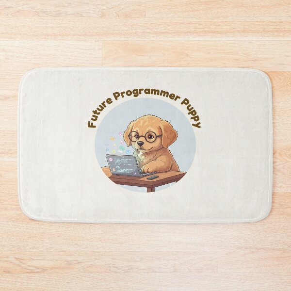 Item preview, Puppy Dreams Big – Future Programmer Puppy designed and sold by The Real Life Symphony.