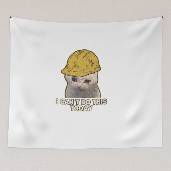 Item preview, catswithhardhats Crying Inside Meme designed and sold by vechone.