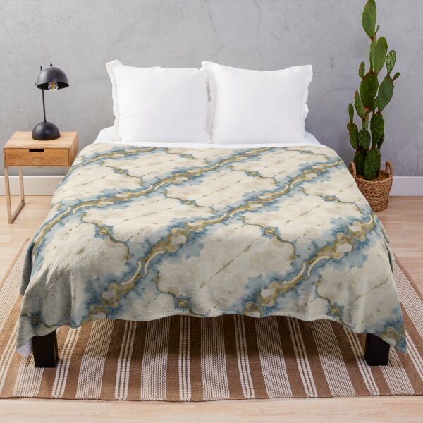 Item preview, Soft Blue & Gold Watercolor – Natural Elegant Abstract Design designed and sold by PeacefulD-signs.
