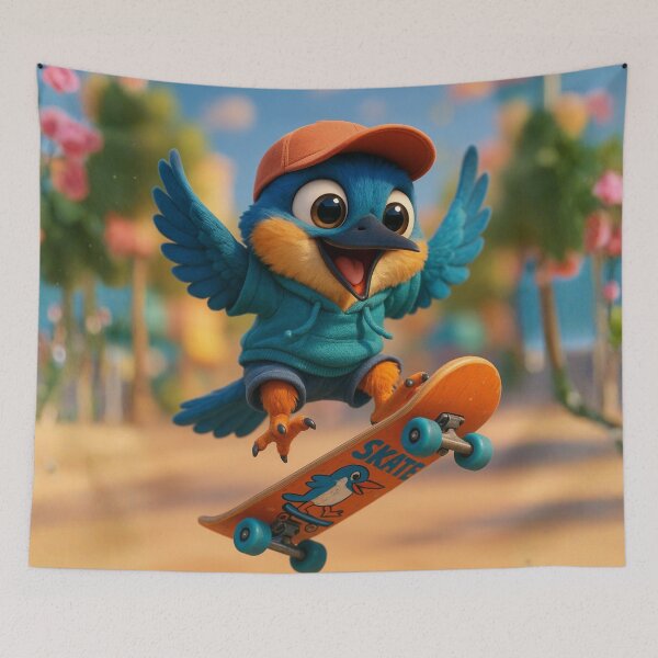 Item preview, Skater Kingfisher designed and sold by Sillytoe.