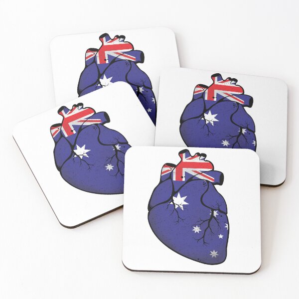 Item preview, Australian Flag Heart designed and sold by GamerGearTees.