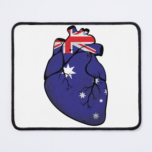 Item preview, Australian Flag Heart designed and sold by GamerGearTees.