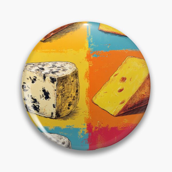 Item preview, Digital Art of Cheese Wedges in Living Color- A Bright Celebration of Artisan Flavors designed and sold by OlfactoART Studio.