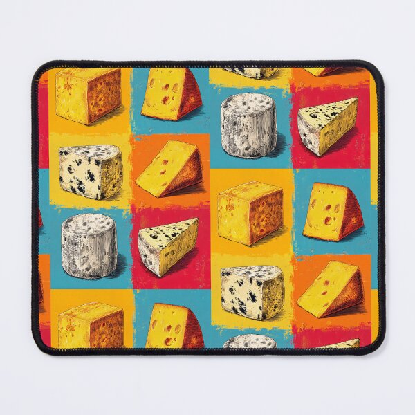 Item preview, Digital Art of Cheese Wedges in Living Color- A Bright Celebration of Artisan Flavors designed and sold by OlfactoART Studio.