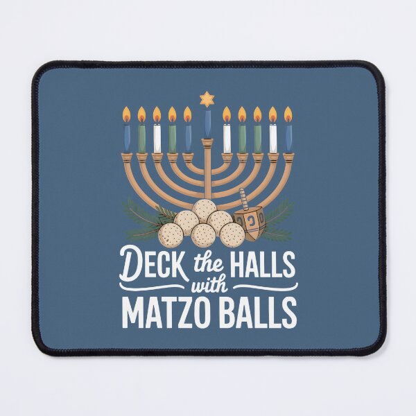 Item preview, Deck The Halls with Matzo Balls – Funny Chanukah Jewish Holiday Design designed and sold by Millsoft.