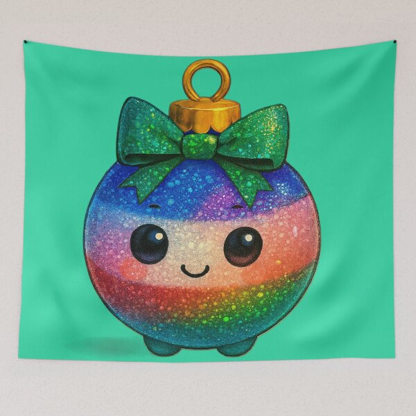 Item preview, kawaii chibi Christmas ornament designed and sold by Ecosetereos.