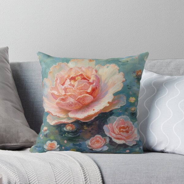 Item preview, Watercolor Floating Flowers – Serene Floral Water Design designed and sold by PeacefulD-signs.