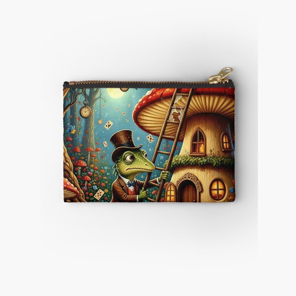 Item preview, Bill the Lizard on Ladder - High Detail Pop Surrealism Alice in Wonderland Art Print designed and sold by Art's Diner.