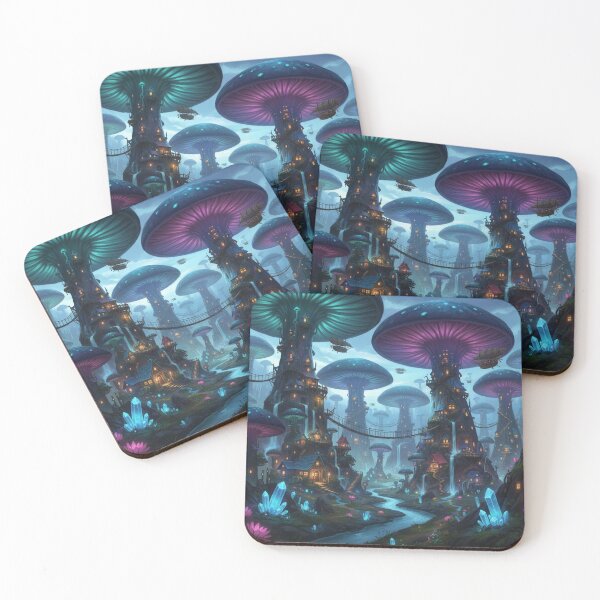 Item preview, Dreamscape Mushroom City designed and sold by Krfto.