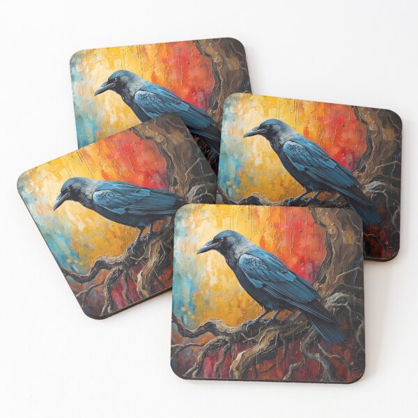 Item preview, Raven on dry branches Oil Paintings designed and sold by Modern-Tropical.