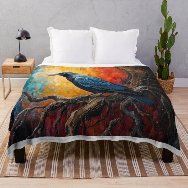 Item preview, Raven on dry branches Oil Paintings designed and sold by Modern-Tropical.