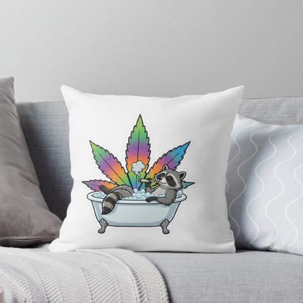 Item preview, Raccoon Smoking in Bathtub Cannabis Leaf Funny Stoner Raccoon Art, Weed Humor designed and sold by jimbo7664.