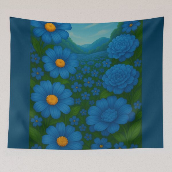 Item preview, Luxury Floral Garden Series – Blue Edition designed and sold by Ceylon Luxe Collections.