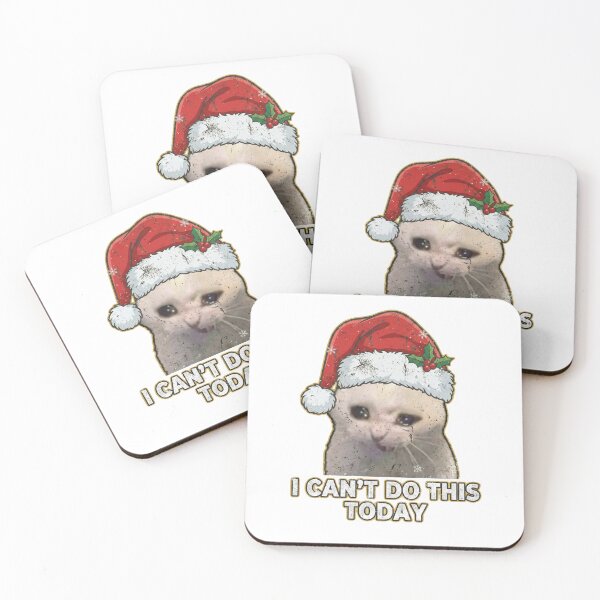 Item preview,   catswithhardhats Crying Inside Meme christmas designed and sold by vechone.