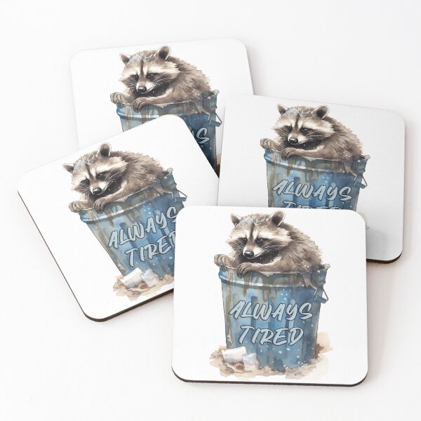 Item preview, Funny Raccoons Series: Always Tired designed and sold by BadLuckByDesign.