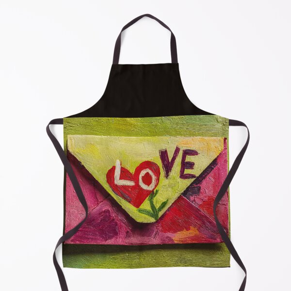 Item preview, Valentine Day Love Letter with LOVE Painted in Bright Colors, Textured and Vibrant Composition designed and sold by OlfactoART Studio.