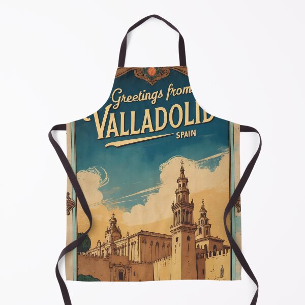 Item preview, Greetings from Valladolid Spain Vintage Travel Retro Postcard Design designed and sold by TravelPostcardGems.