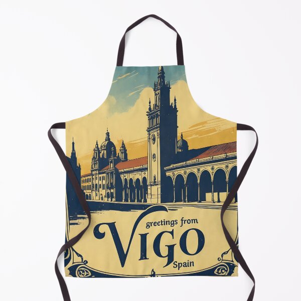 Item preview, Greetings from Vigo Spain Vintage Travel Retro Postcard Design designed and sold by TravelPostcardGems.